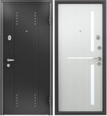 Дверь входная Super Omega 10 Черный шелк RP3 Перламутр белый RS2 1